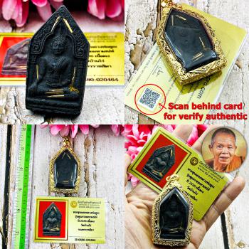 Certificate Fortune Love Khunpaen 19takud Lp Koon Be2536 Black Thai Amulet 16262